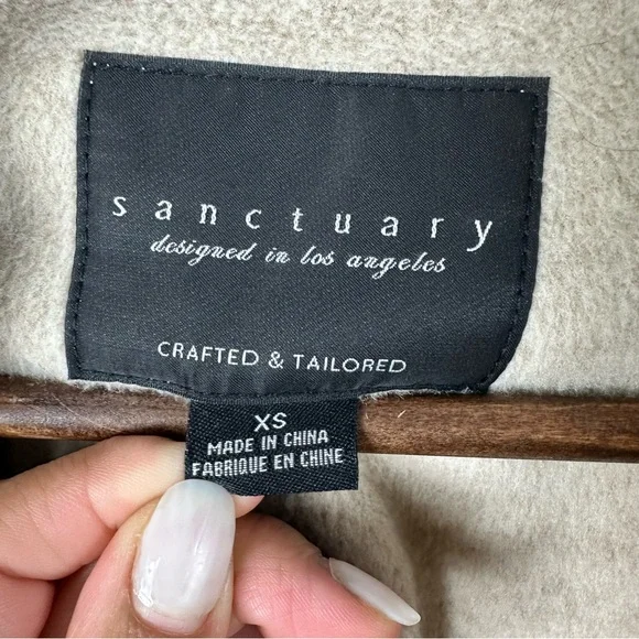 SANCTUARY Oversize Bedford Shacket Toasted Marshmallow Jacket Crafted & Tailored - Picture 10 of 11